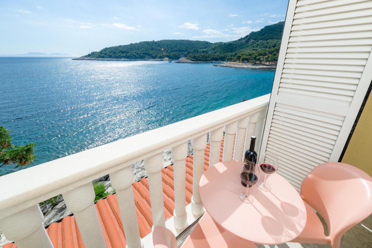 Luxury Bellavista Amazing Sea Holidays With Private Beach & Parking Milna  Eksteriør bilde