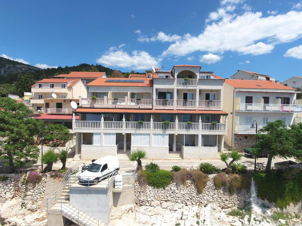 Luxury Bellavista Amazing Sea Holidays With Private Beach & Parking Milna  Eksteriør bilde