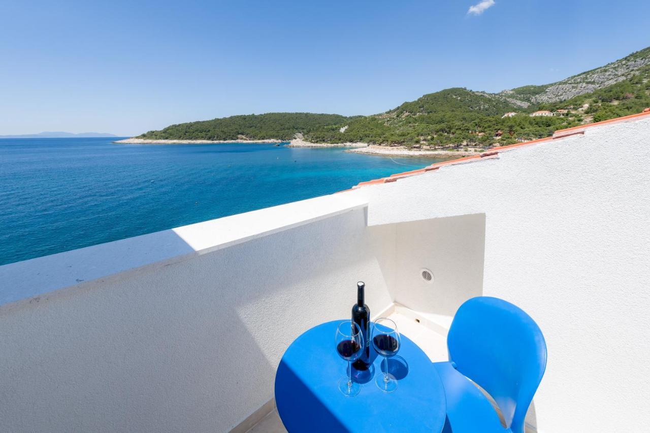 Luxury Bellavista Amazing Sea Holidays With Private Beach & Parking Milna  Eksteriør bilde